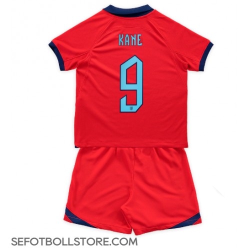 England Harry Kane #9 Replika babykläder Bortaställ Barn VM 2022 Kortärmad (+ korta byxor)